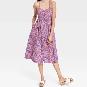 Universal Thread Faux Button- Front/Open Back Dress
